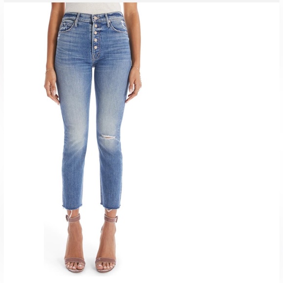 MOTHER The Pixie Dazzler Ankle Fray in Love Pop size 30, NWT - Picture 2 of 8